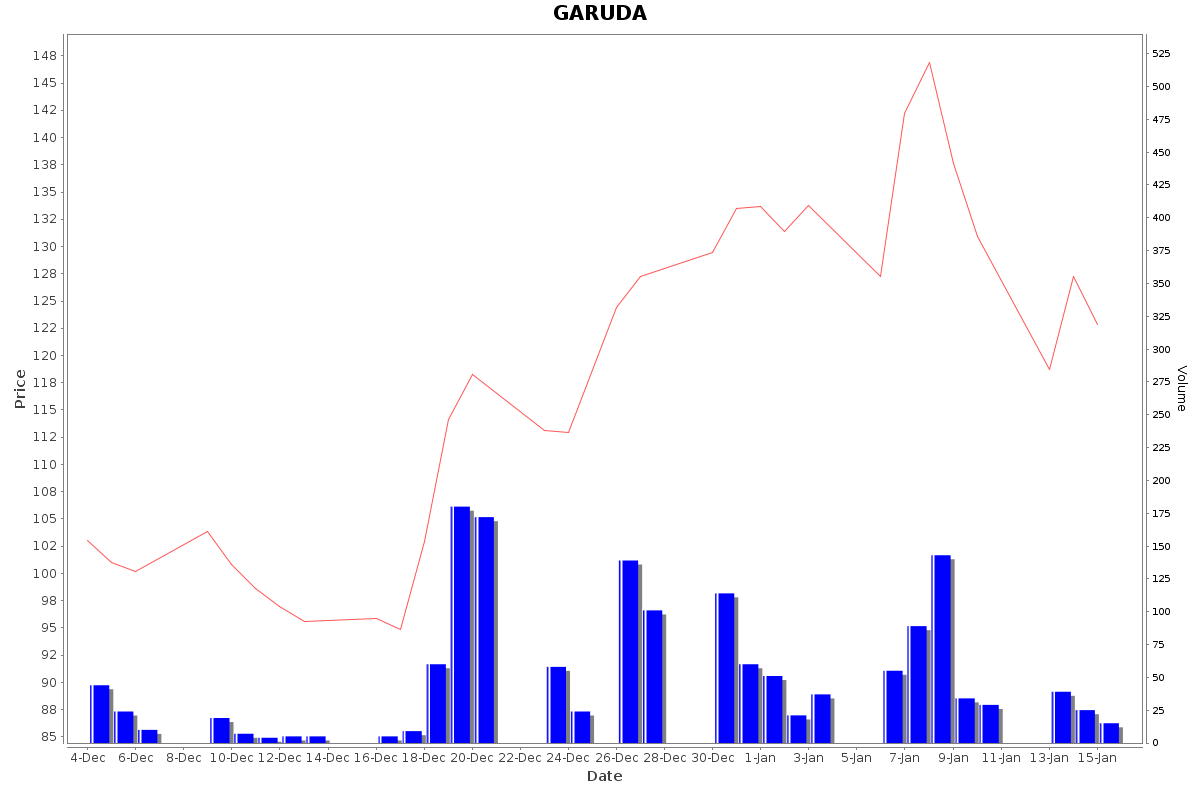 GARUDA Daily Price Chart NSE Today