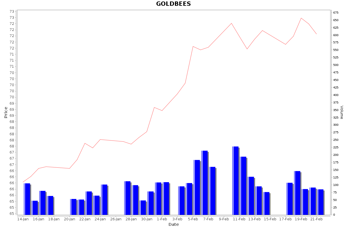 GOLDBEES Daily Price Chart NSE Today