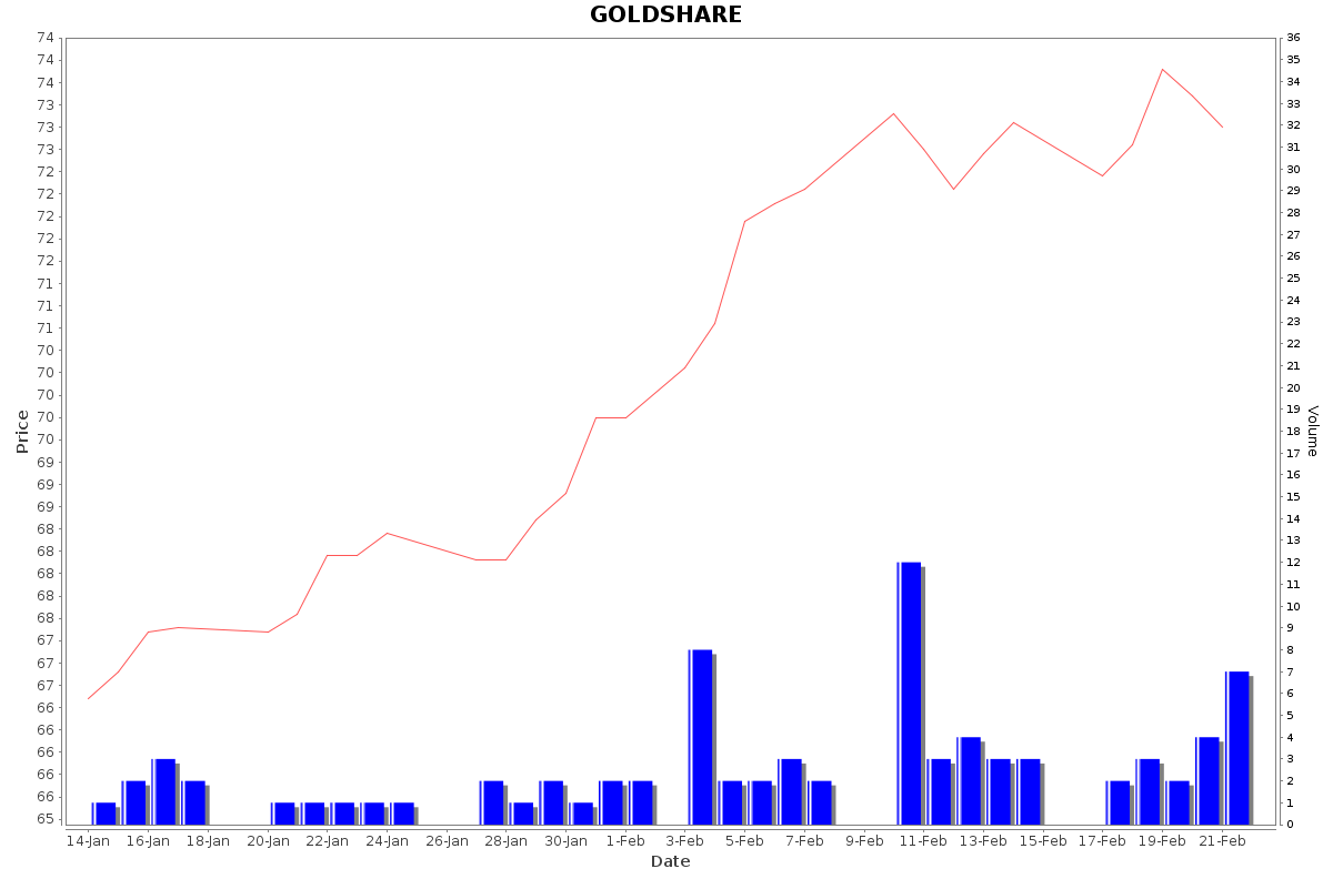 GOLDSHARE Daily Price Chart NSE Today